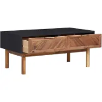 The Living Store Table basse 90x50x40 cm acacia massif et MDF