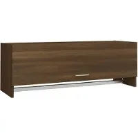 The Living Store Armoire aspect chêne brun 100x32,5x35 cm Matériau dérivé du bois