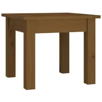 The Living Store Table basse marron miel 35x35x30 cm pin massif
