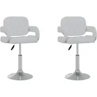 The Living Store Chaise de salle à manger 2 pcs. Pivotant Blanc Similicuir