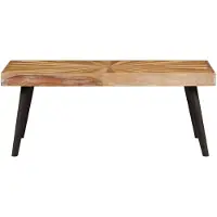 The Living Store Table basse en bois massif de manguier 90x55x36 cm