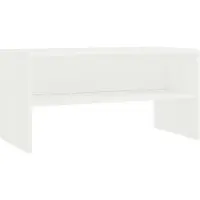 The Living Store Armoire TV Blanc 80x40x40cm Bois composite