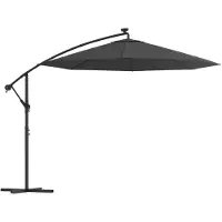 The Living Store Parapluie avec mât en aluminium 300 cm Anthracite