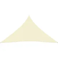 The Living Store Voile d'ombrage Oxford Tissu Triangulaire 3x3x3 m Crème
