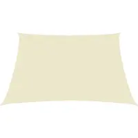 The Living Store Voile d'ombrage en tissu Oxford Carré 6x6 m Blanc crème