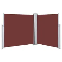 The Living Store Store latéral extensible brun 100 x 600 cm