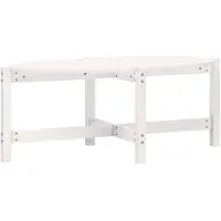 The Living Store Table basse blanche 118x63x45 cm pin massif
