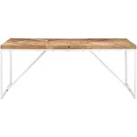 The Living Store Table de salle à manger 180x90x76 cm en acacia et mangue massifs