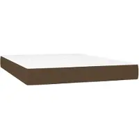 The Living Store Matelas à ressorts ensachés Marron foncé 140x190x20 cm Tissu