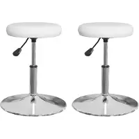 The Living Store Chaise de salle à manger 2 pcs. Blanc Similicuir