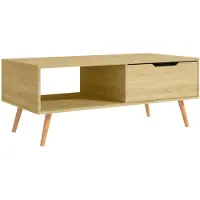 The Living Store Table basse Chêne Sonoma 100x49,5x43 cm Matériau dérivé du bois