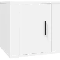 The Living Store Meuble TV mural blanc 40x34,5x40 cm