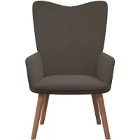 The Living Store fauteuil inclinable en velours gris foncé