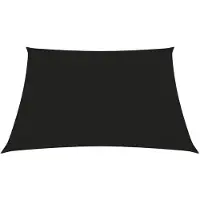 The Living Store Voile d'ombrage Oxford Tissu Carré 6x6 m Noir