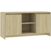 The Living Store Armoire TV Chêne Sonoma 102x37,5x52,5 cm Matériau dérivé du bois
