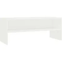 The Living Store Armoire TV Blanc 100x40x40 cm Bois composite