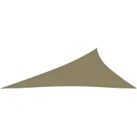The Living Store Voile d'ombrage Oxford Tissu Triangulaire 4x5x6,4 m Beige
