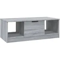The Living Store Table basse Gris Sonoma 102x50x36 cm Bois composite