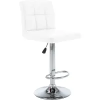 The Living Store Tabouret de bar 2 pcs. Simili cuir blanc