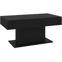The Living Store Table basse noire 96x50x45 cm bois composite
