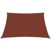 The Living Store Voile d'ombrage Oxford Tissu Carré 3x3 m Rouge Terracota