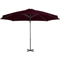 The Living Store Parapluie avec mât en aluminium rouge 300 cm