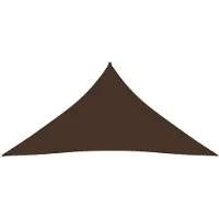 The Living Store Voile d'ombrage Oxford Tissu Triangulaire 4x5x5 m Brun