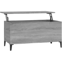 The Living Store Table basse Gris Sonoma 90x44,5x45 cm Bois composite