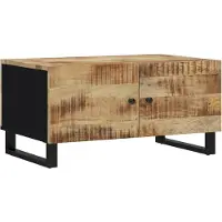 The Living Store Table basse 80x50x40 cm bois massif mangue & dérivés du bois