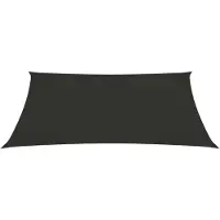 The Living Store Voile d'ombrage Oxford rectangulaire 2x3,5 m Anthracite