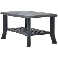 The Living Store Couchtisch Anthrazit 90 x 60 x 46 cm Kunststoff