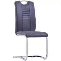 The Living Store Chaise cantilever 2 pcs. Gris aspect daim