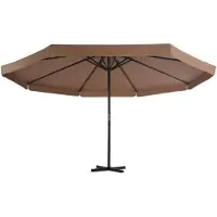 The Living Store Parasol avec mât en aluminium 500 cm Taupe