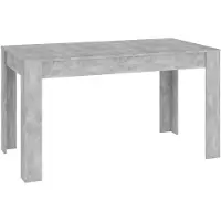 The Living Store Table de salle à manger gris béton 140x74,5x76 cm Bois composite