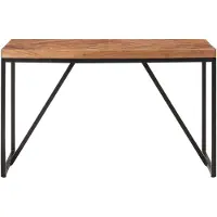The Living Store Table de salle à manger 120x60x76 cm en bois massif d'acacia et de mangue
