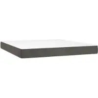 The Living Store Matelas à ressorts ensachés Gris foncé 160x200x20 cm Velours
