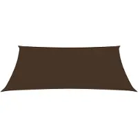 The Living Store Voile d'ombrage Oxford rectangulaire 3x4,5 m brun