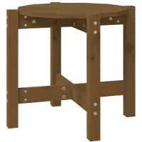 The Living Store Table basse brun miel Ø 52,5x45 cm Pin massif