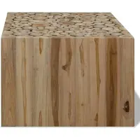 The Living Store Couchtisch Echtholz 50 x 50 x 35 cm