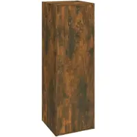 The Living Store Armoire TV chêne fumé 30,5x30x90 cm Matériau dérivé du bois