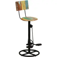 The Living Store Barhocker 2 Stk. Altholz Massiv