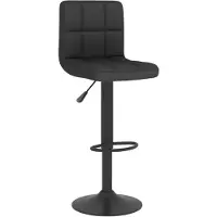 The Living Store Tabouret de bar noir tissu