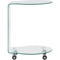 The Living Store Couchtisch 45x40x58 cm Heart Glass