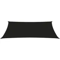 The Living Store Voile d'ombrage en tissu Oxford Rectangulaire 2x5 m Noir