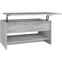 The Living Store Table basse Gris Sonoma 80x50x40 cm Bois composite