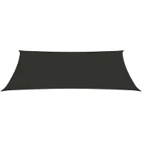 The Living Store Voile d'ombrage tissu Oxford rectangulaire 6x8 m Anthracite