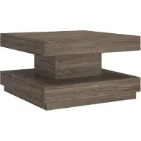 The Living Store Table basse grise 60x60x35 cm MDF