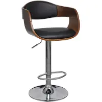 The Living Store Tabouret de bar 2 pcs. noir bois courbé et similicuir