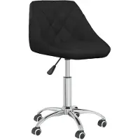 The Living Store Chaise de bureau pivotante noir similicuir