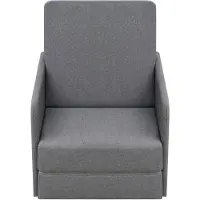 The Living Store Fauteuil-lit extensible Tissu gris clair